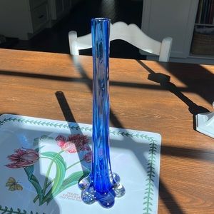 Tall MCM art glass vase